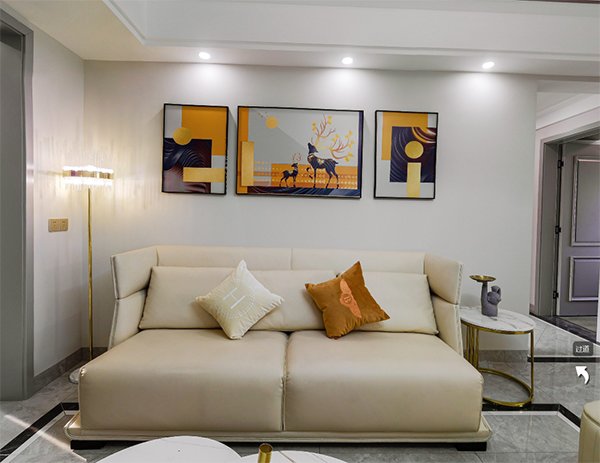 當代上品灣輕奢風(fēng)格實景VR丨家博同色配套實景案例